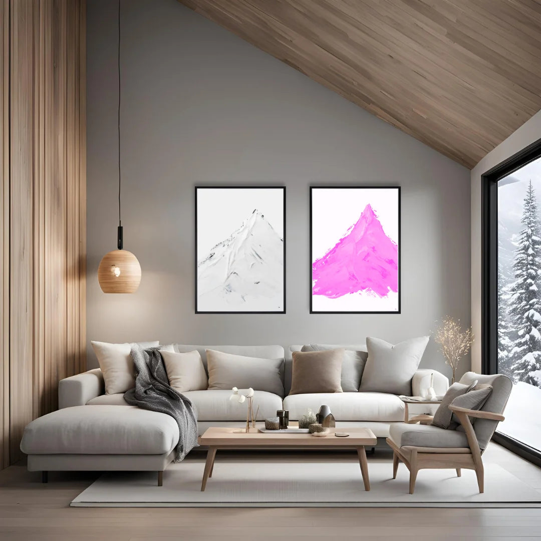 Pink Mountain– Exklusiv Fine Art Print med Bergsmotiv