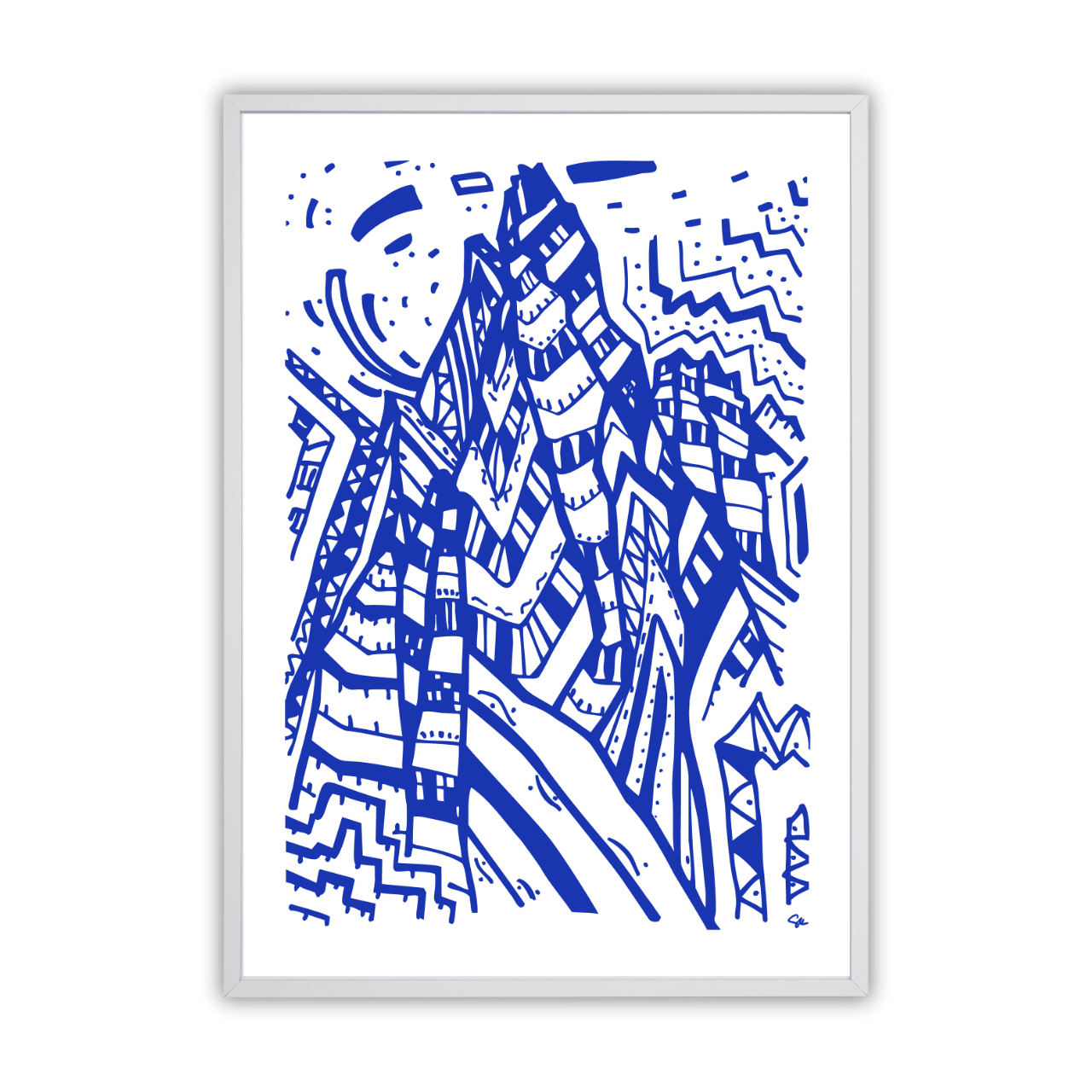 Blue Dream Mountain - Exklusiv Fine Art Print med Bergsmotiv