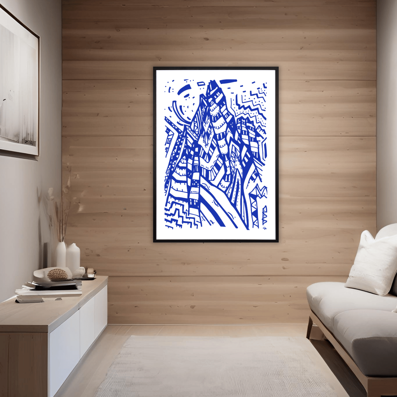 Blue Dream Mountain - Exklusiv Fine Art Print med Bergsmotiv