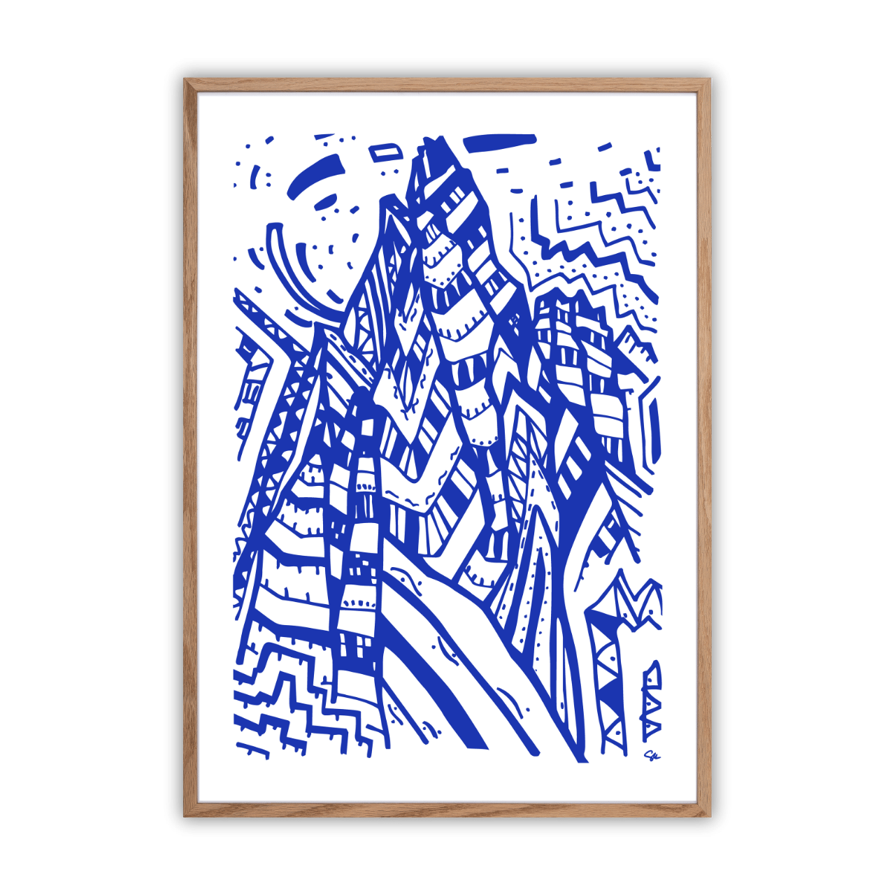 Blue Dream Mountain - Exklusiv Fine Art Print med Bergsmotiv