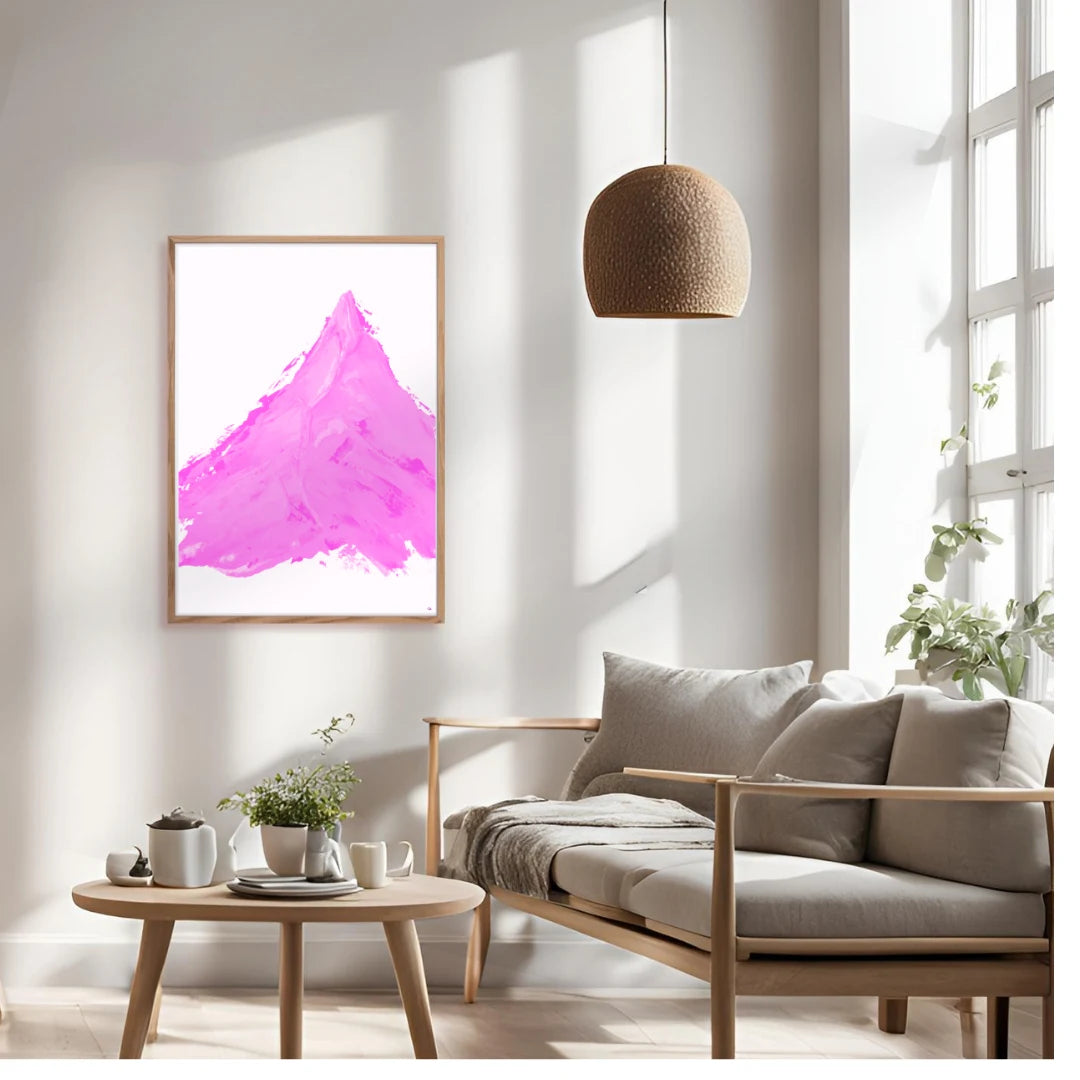 Pink Mountain– Exklusiv Fine Art Print med Bergsmotiv