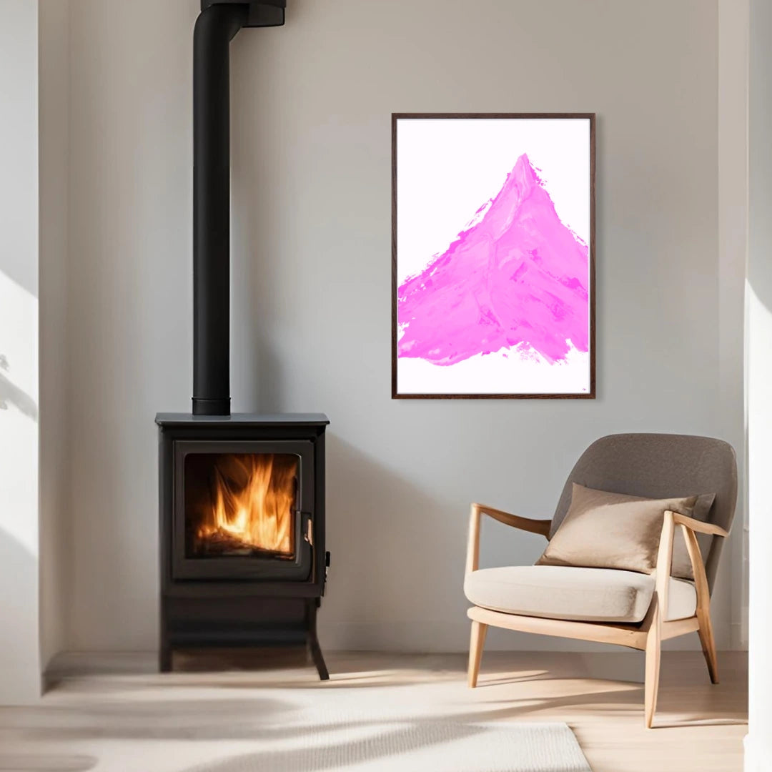 Pink Mountain– Exklusiv Fine Art Print med Bergsmotiv
