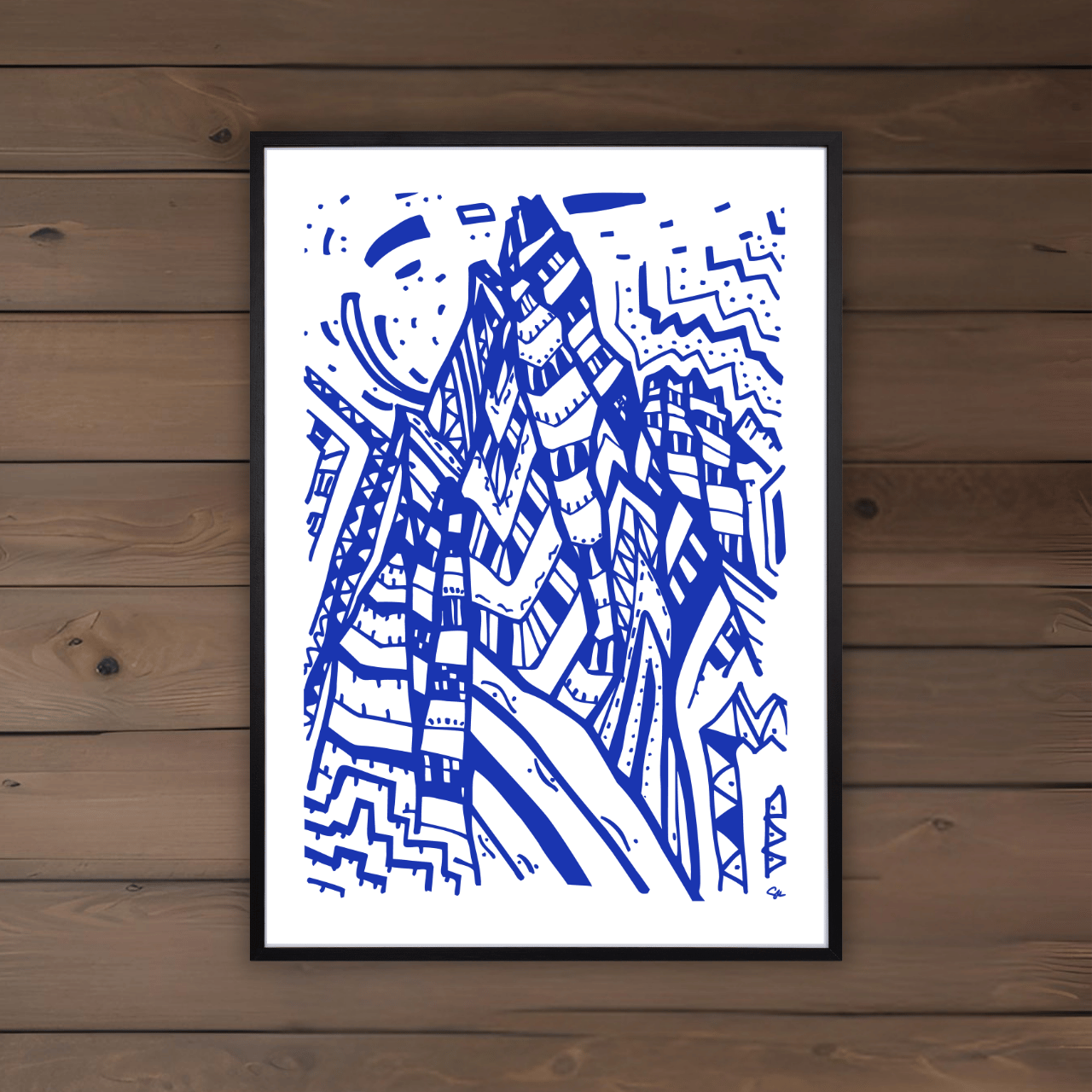 Blue Dream Mountain - Exklusiv Fine Art Print med Bergsmotiv