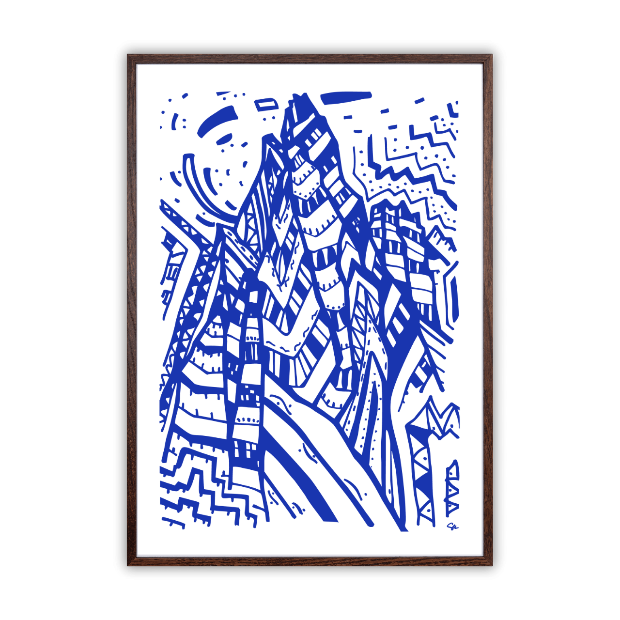 Blue Dream Mountain - Exklusiv Fine Art Print med Bergsmotiv