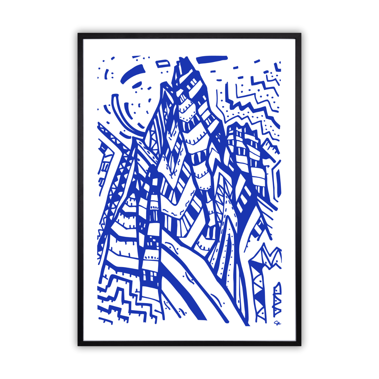 Blue Dream Mountain - Exklusiv Fine Art Print med Bergsmotiv