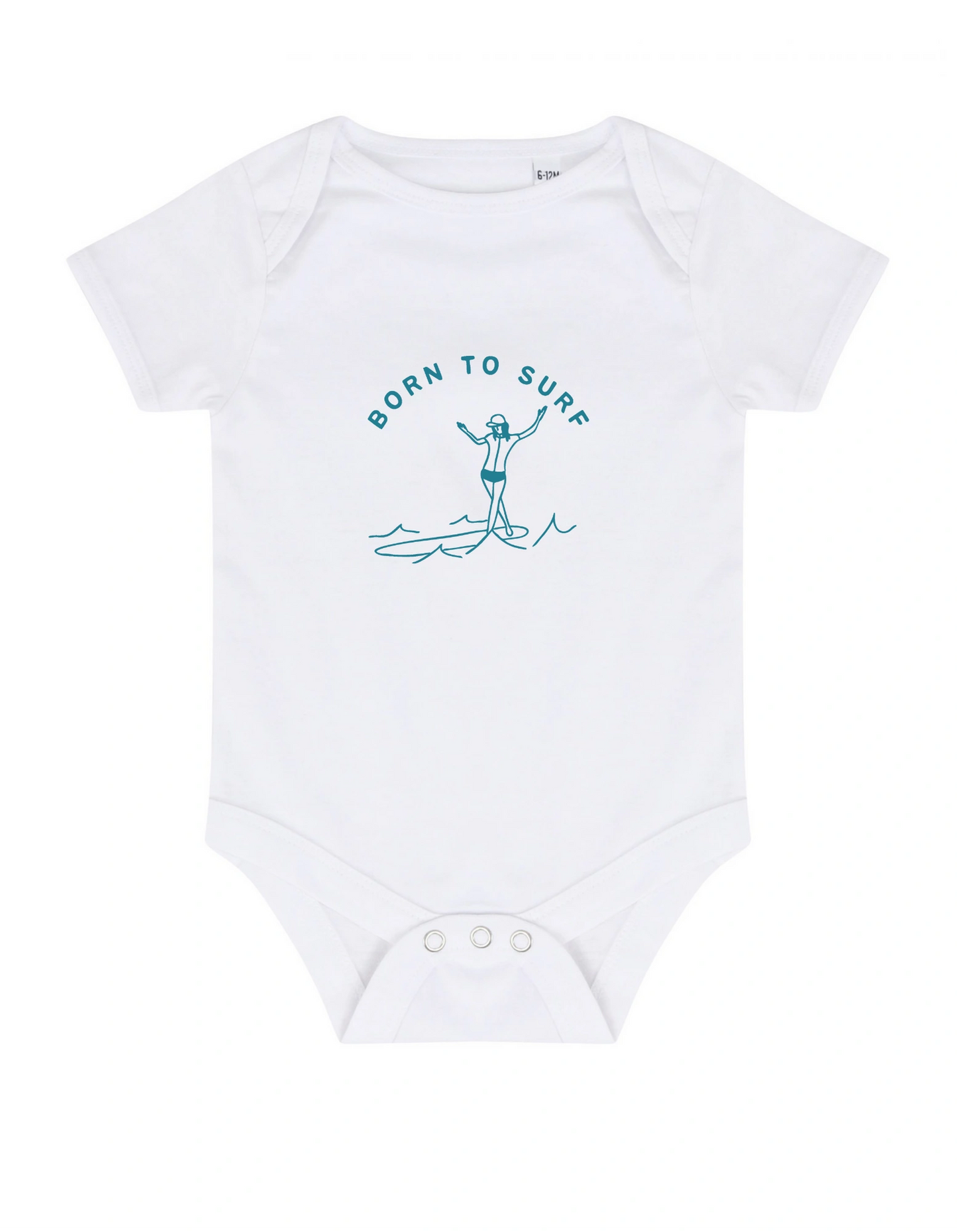 Born To Surf Baby Bodysuit