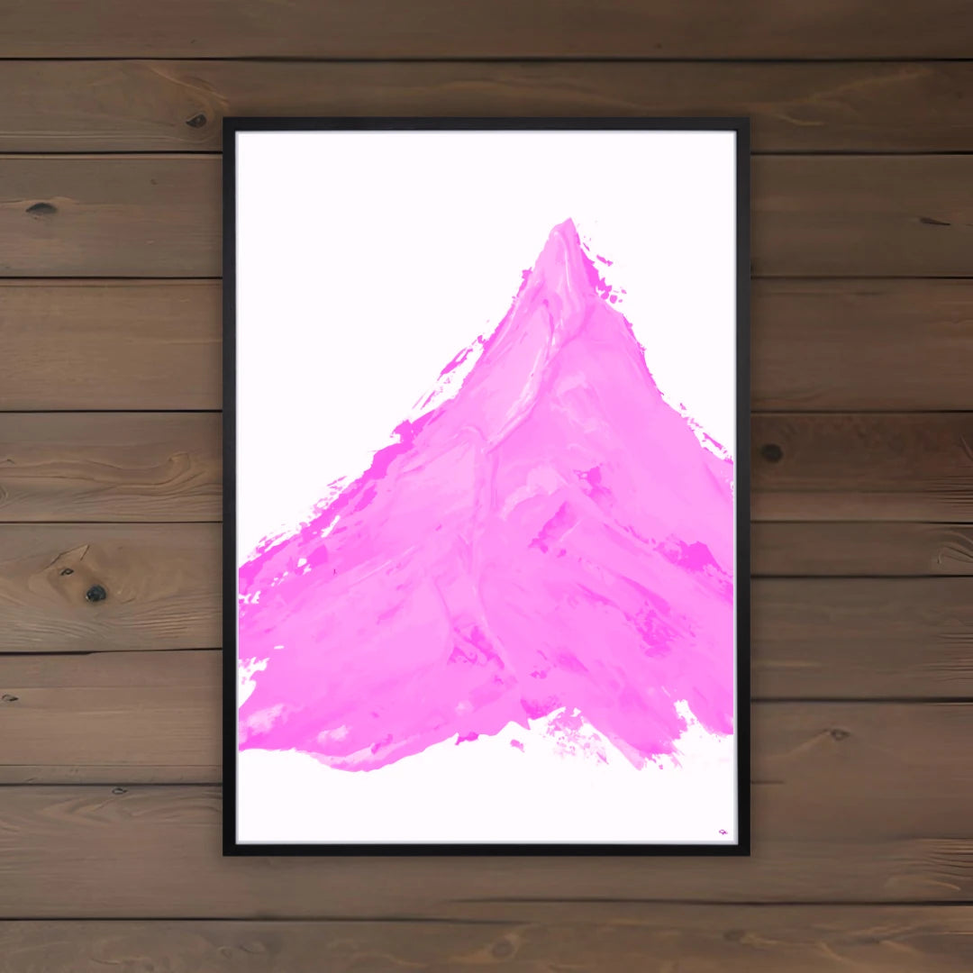 Pink Mountain– Exklusiv Fine Art Print med Bergsmotiv