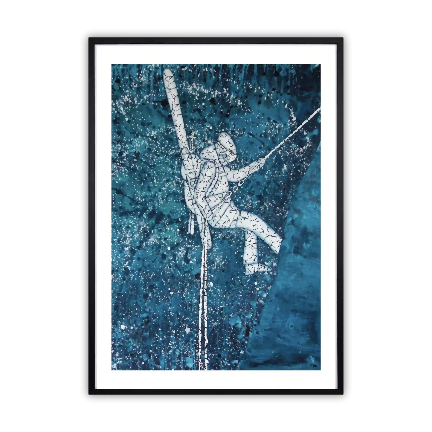 Ski Rappel Fine Art Print