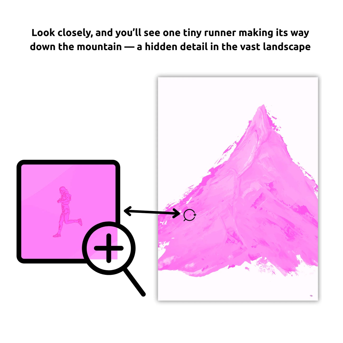 Pink Mountain– Exklusiv Fine Art Print med Bergsmotiv