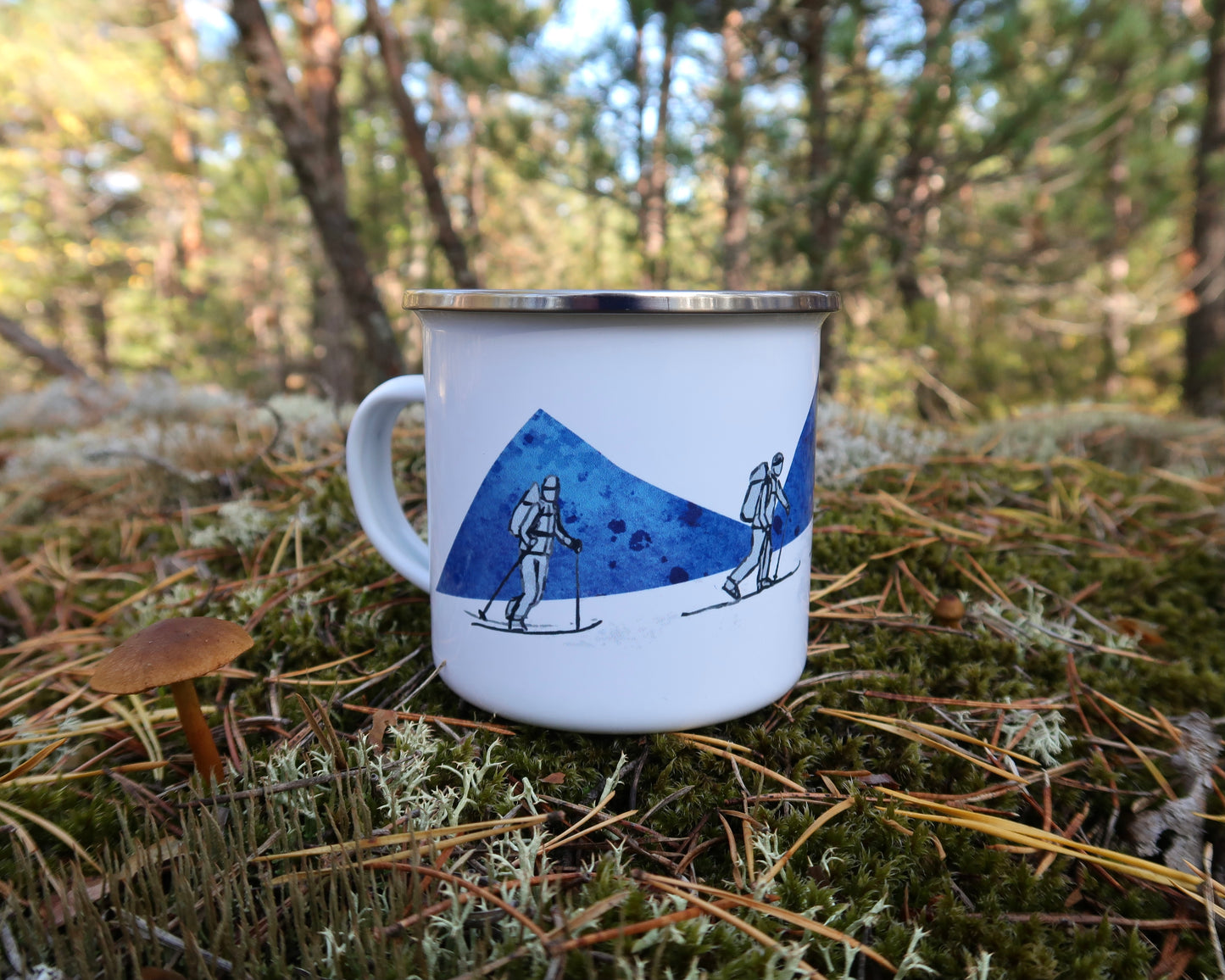 Multi Ski Tour Enamel Mug