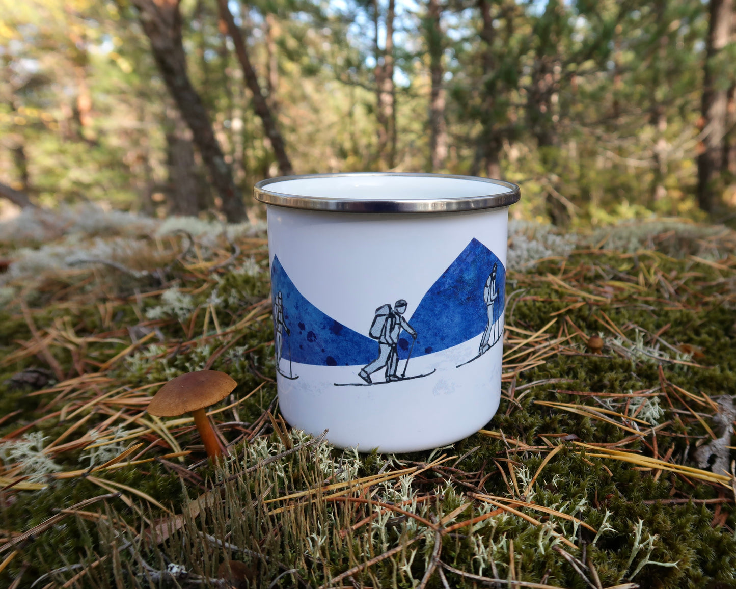 Multi Ski Tour Enamel Mug