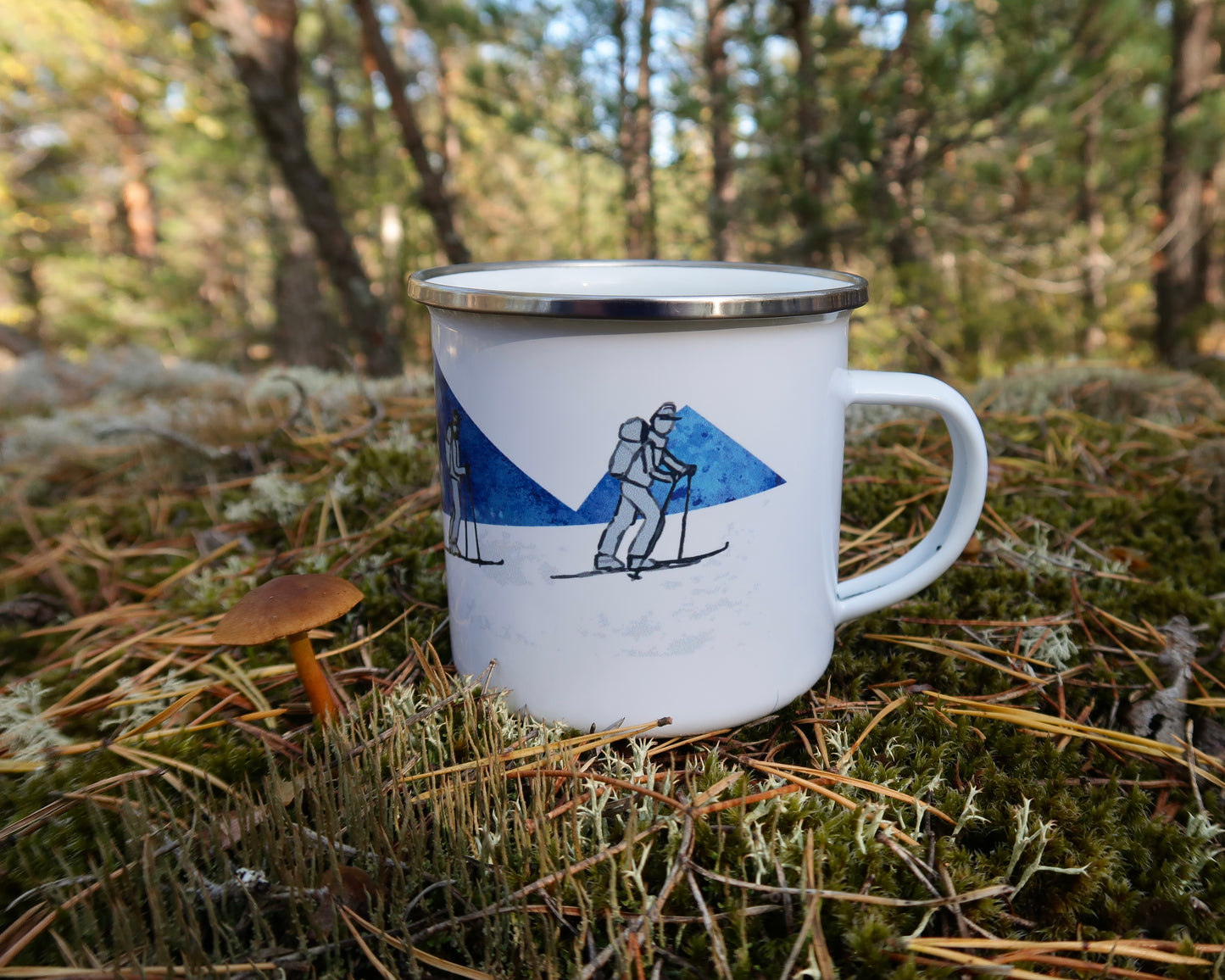 Multi Ski Tour Enamel Mug