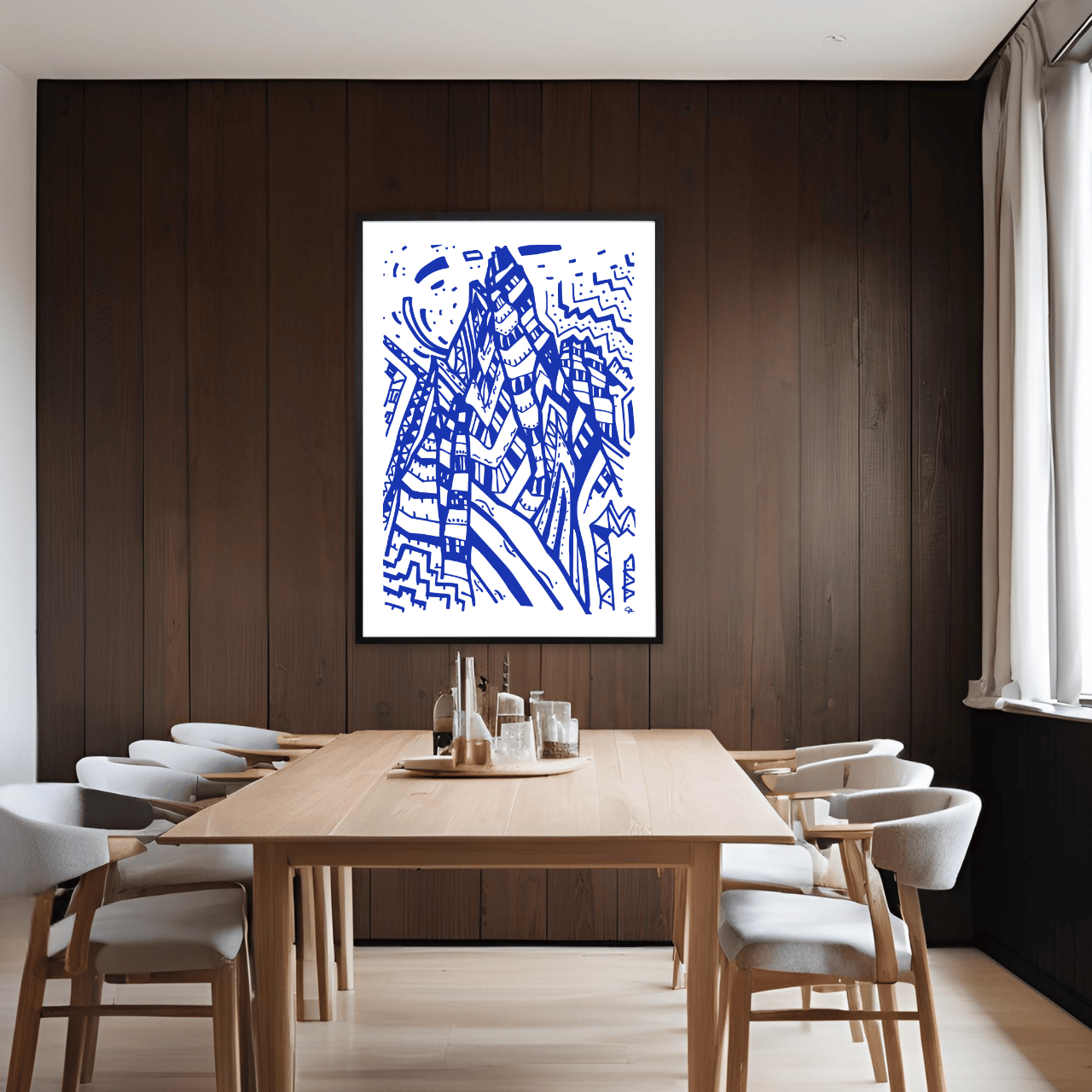Blue Dream Mountain - Exklusiv Fine Art Print med Bergsmotiv