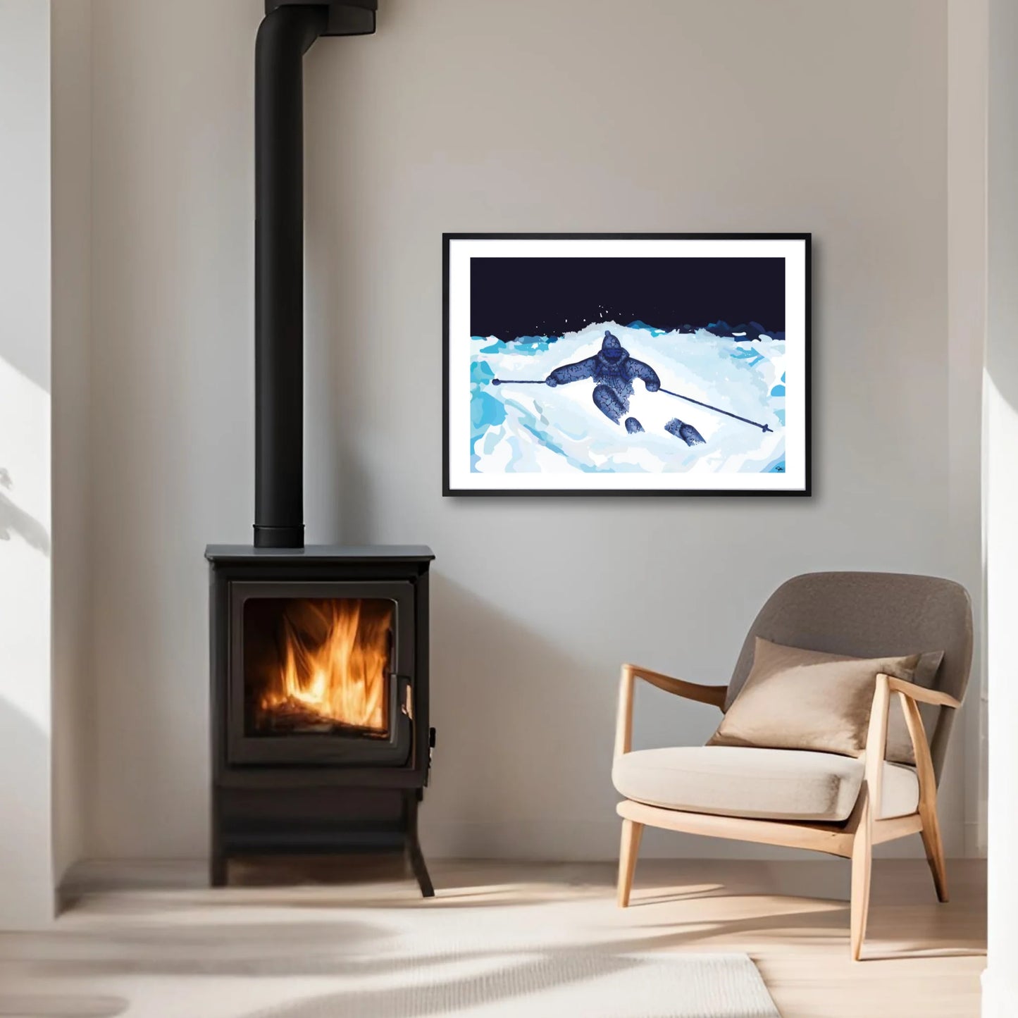 Powder Skiing Fine Art Print