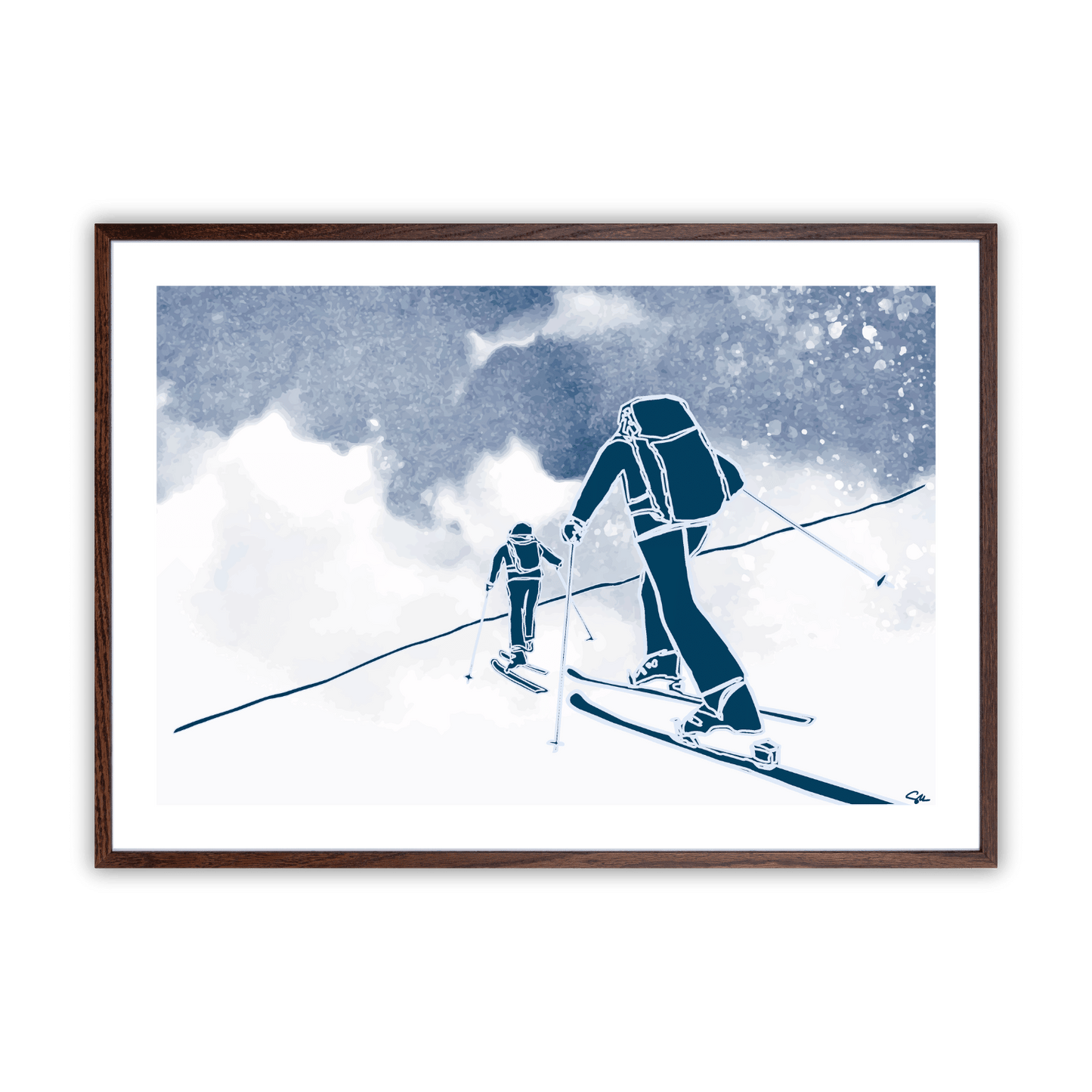 Shared Ascent – Exklusivt Fine Art Print för Skidåkare