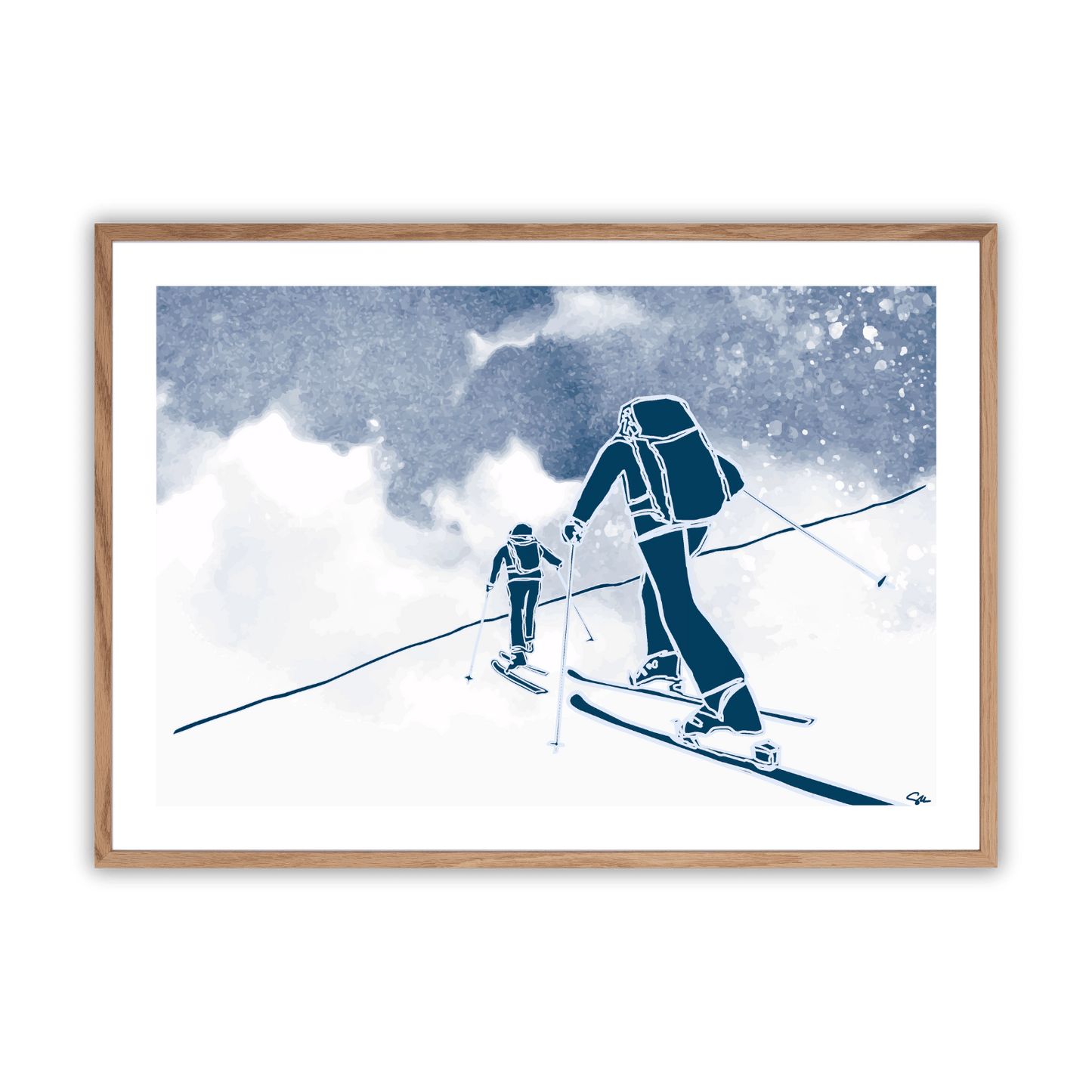 Shared Ascent – Exklusivt Fine Art Print för Skidåkare