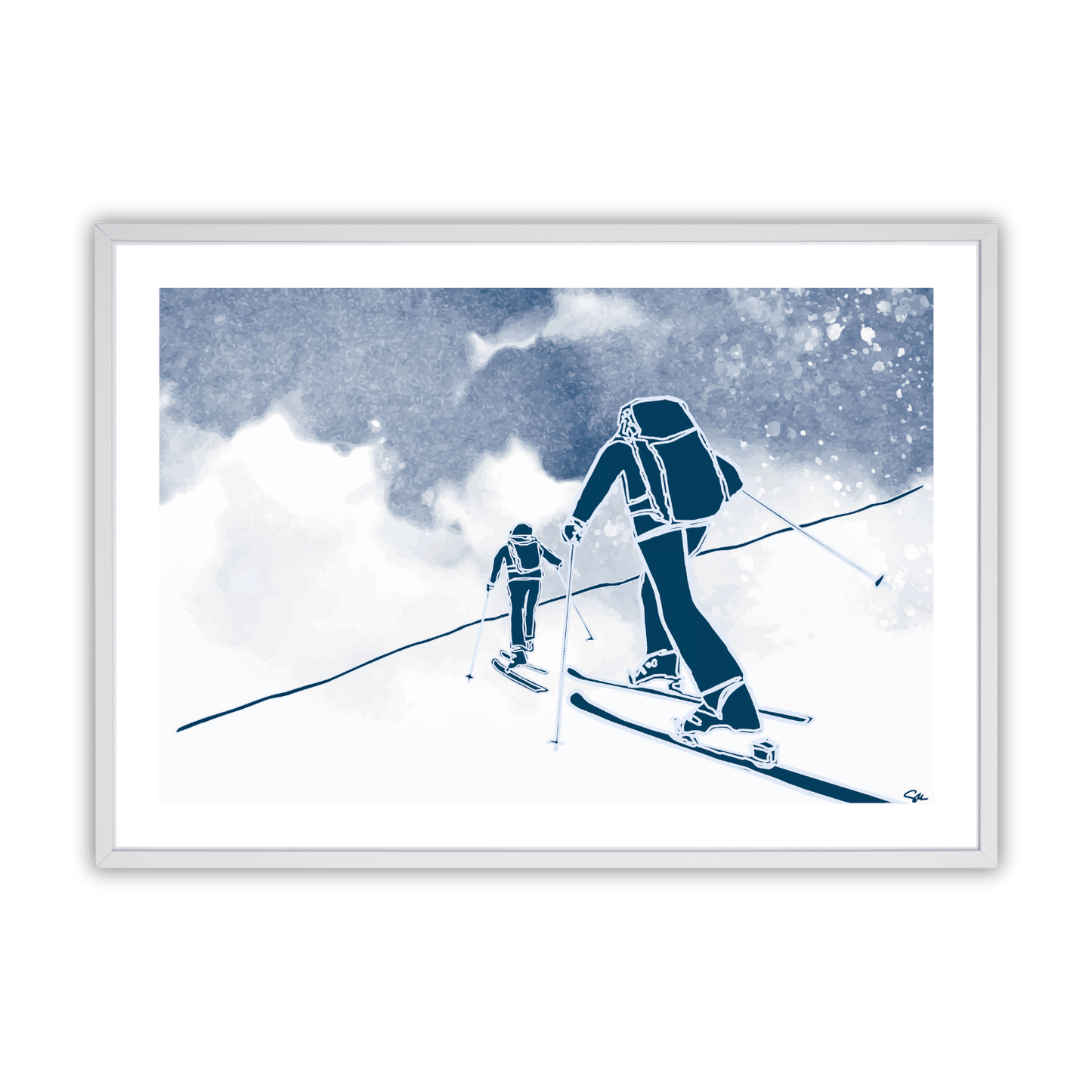 Shared Ascent – Exklusivt Fine Art Print för Skidåkare
