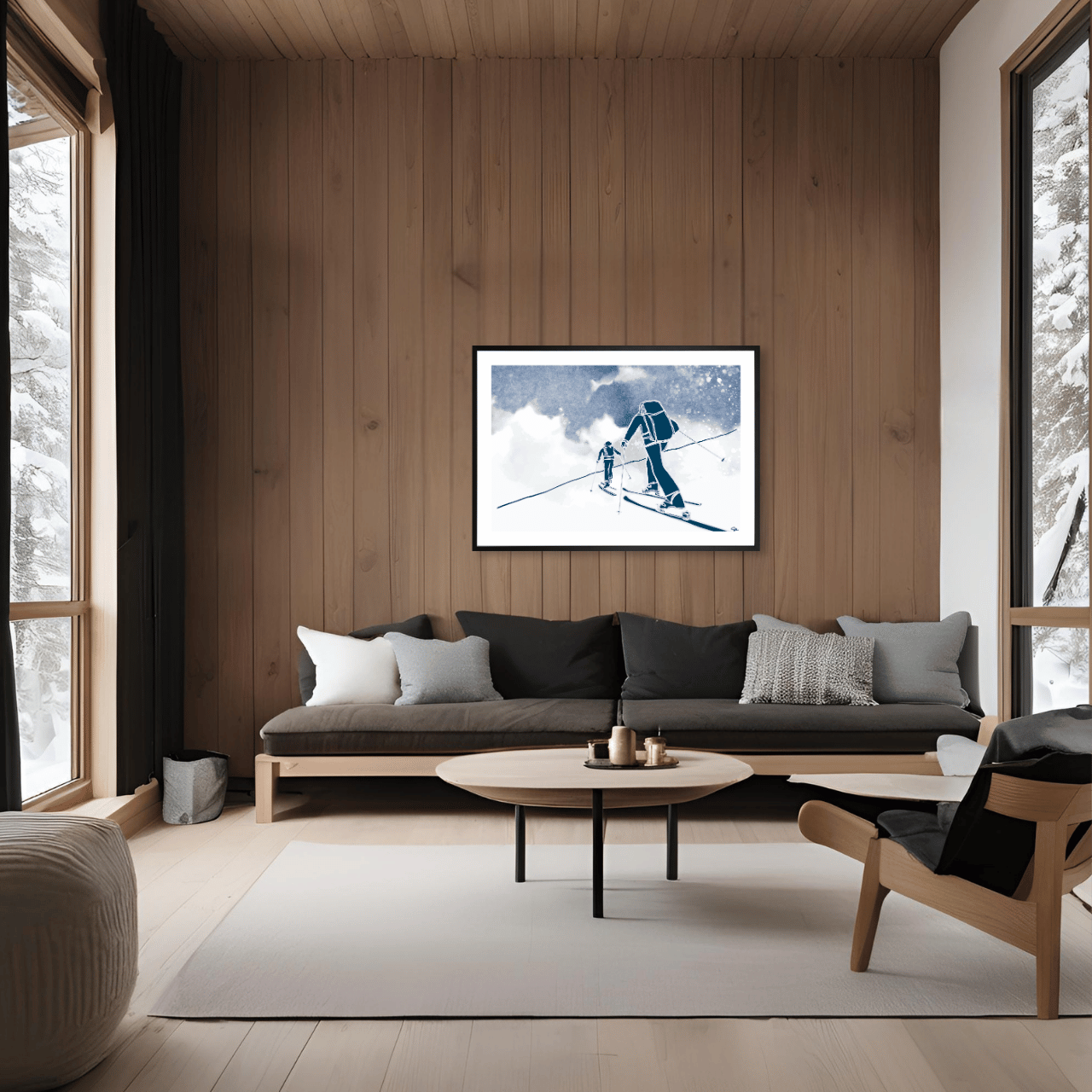 Shared Ascent – Exklusivt Fine Art Print för Skidåkare
