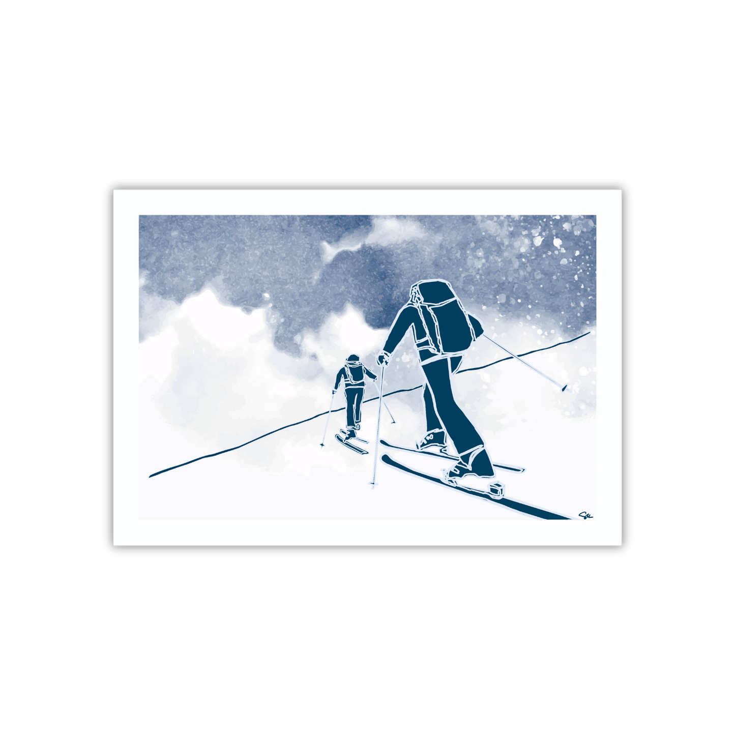 Shared Ascent – Exklusivt Fine Art Print för Skidåkare