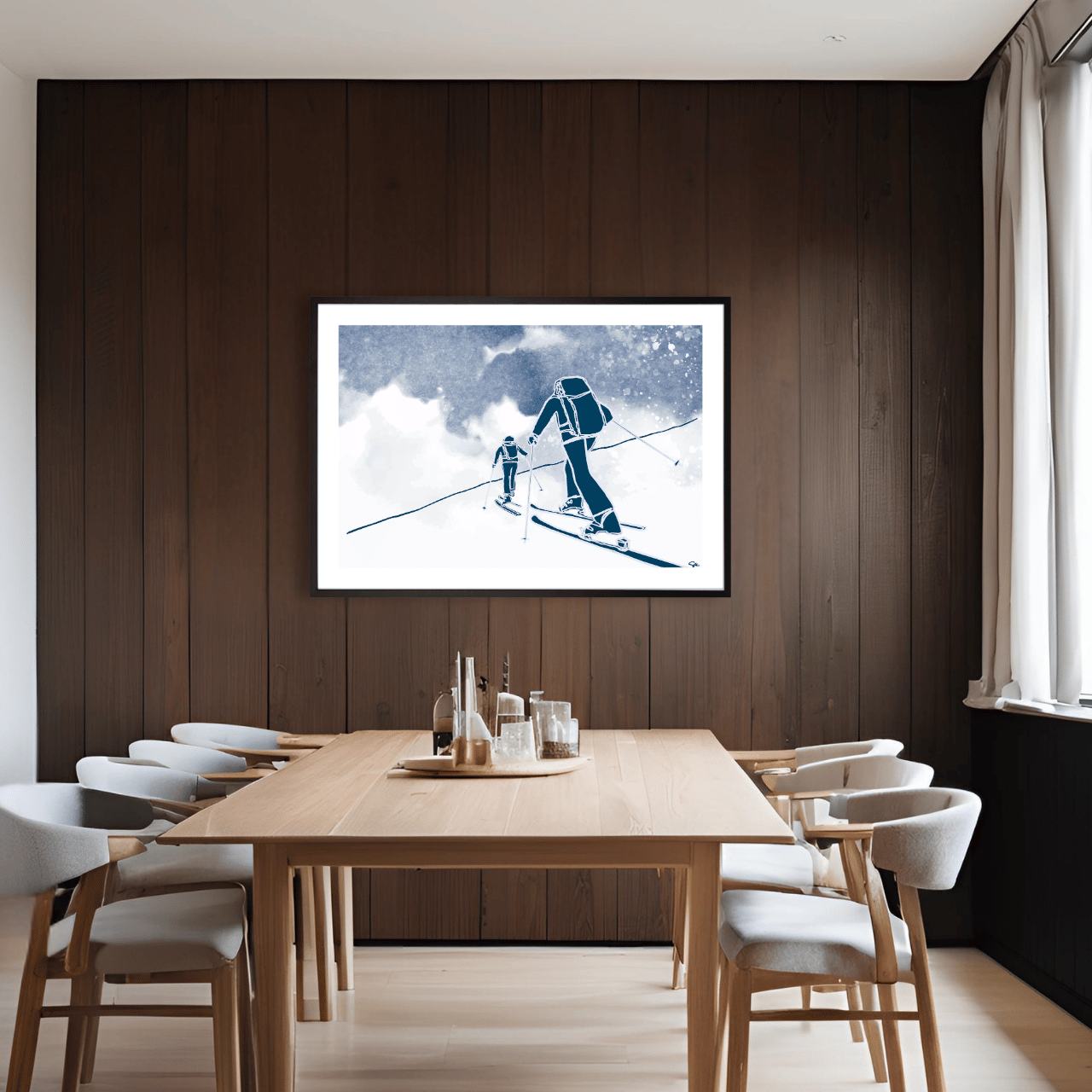 Shared Ascent – Exklusivt Fine Art Print för Skidåkare