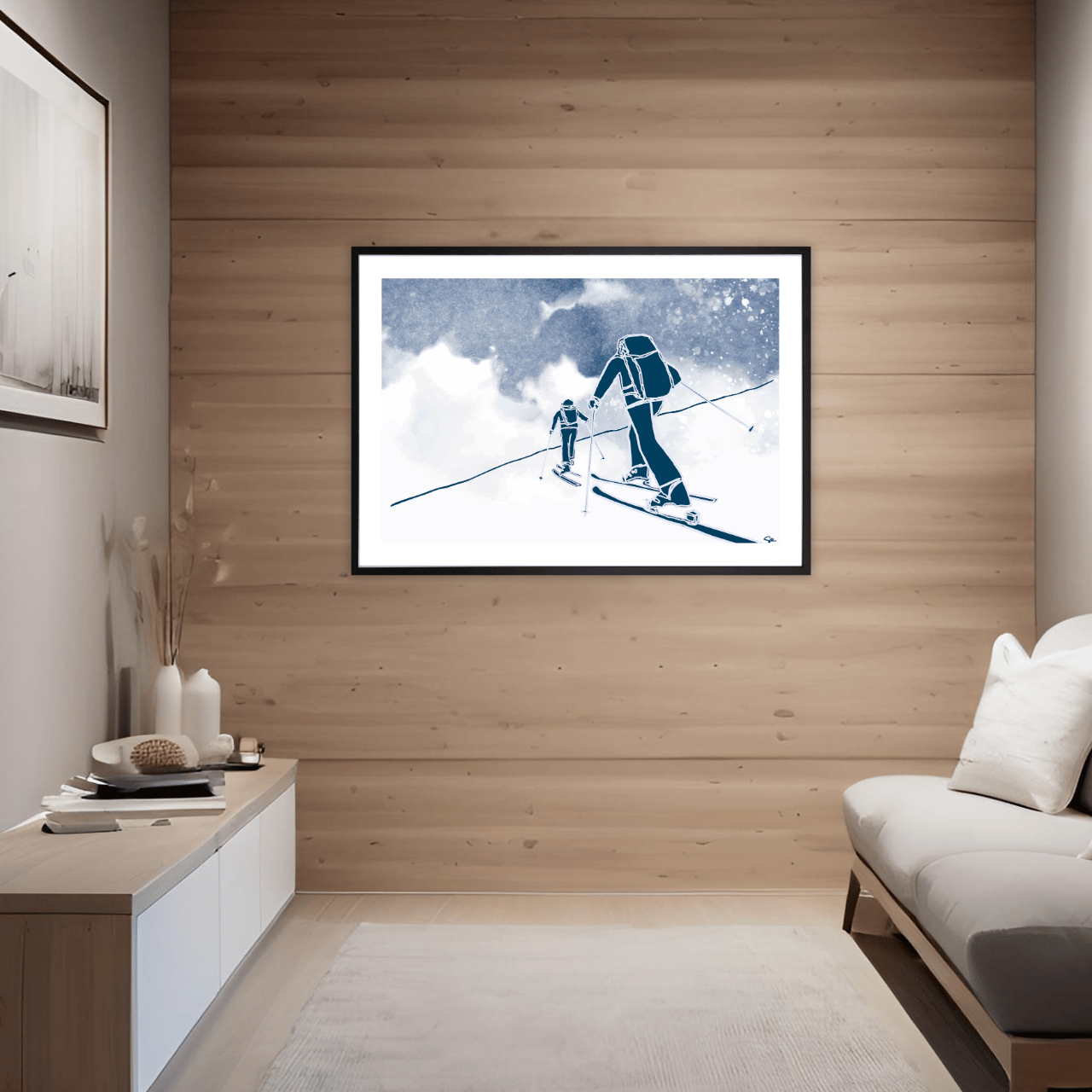 Shared Ascent – Exklusivt Fine Art Print för Skidåkare