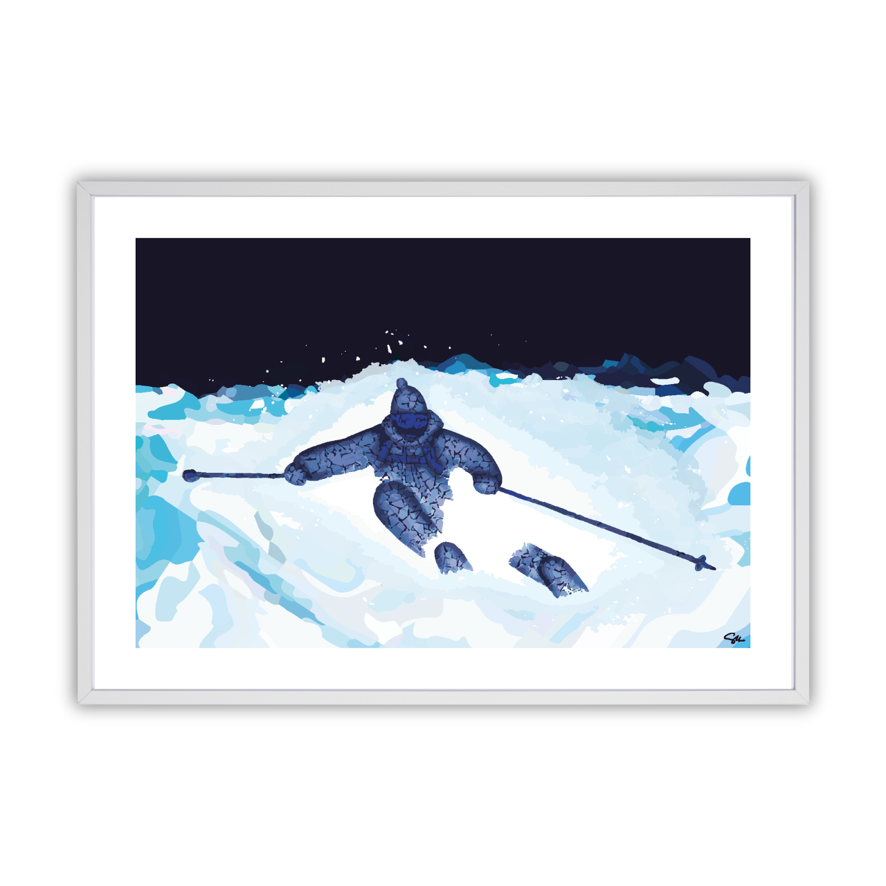 Powder Skiing Fine Art Print