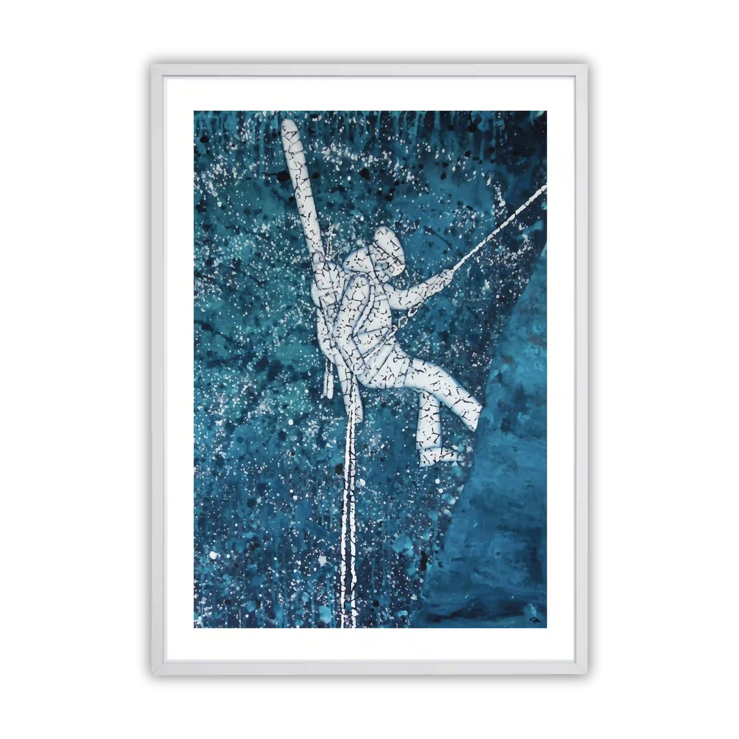 Ski Rappel Fine Art Print