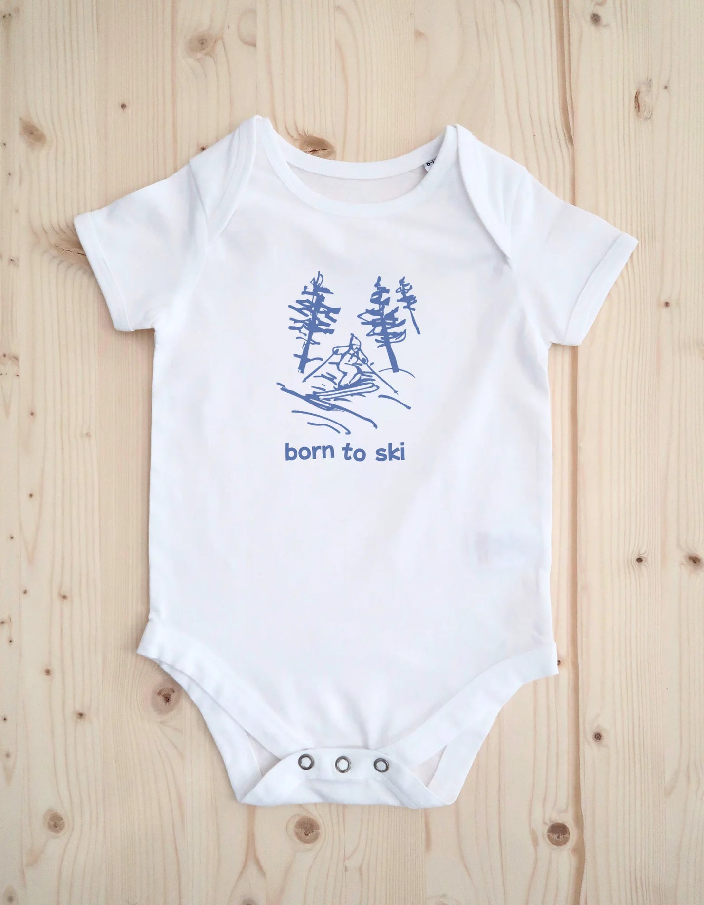 NEW! Born To Ski Baby Bodysuit