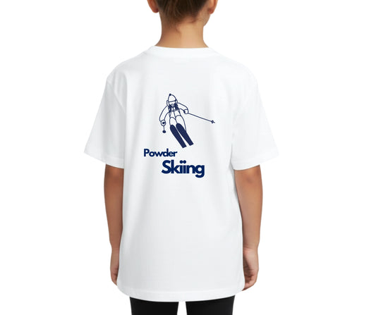 Barn T-shirt – Powder Skiing