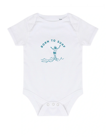 Born To Surf Baby Bodysuit