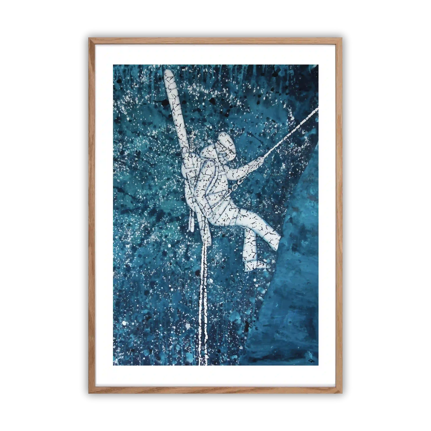 Ski Rappel Fine Art Print