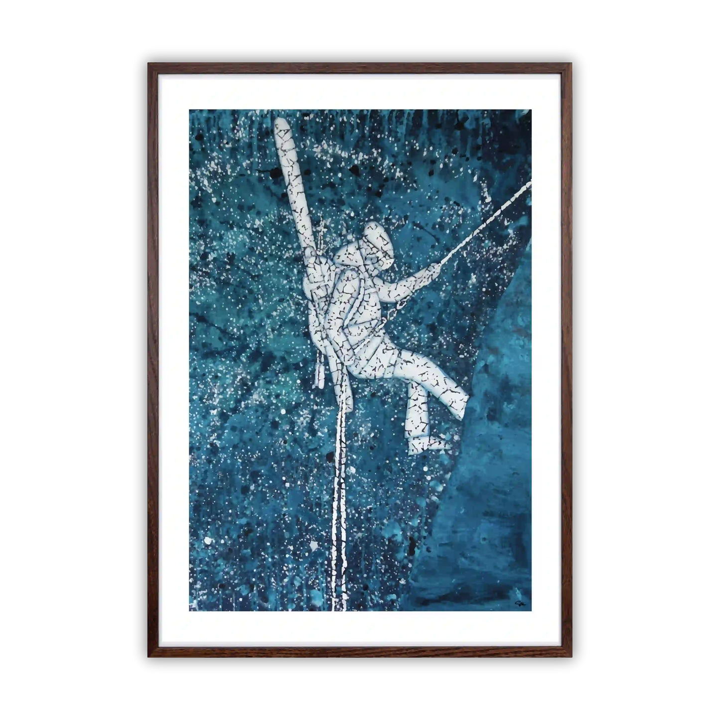 Ski Rappel Fine Art Print