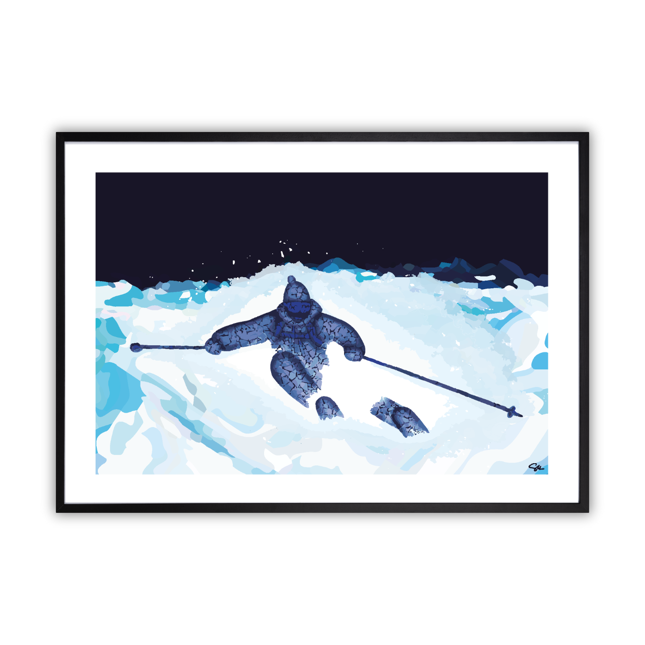 Powder Skiing Fine Art Print