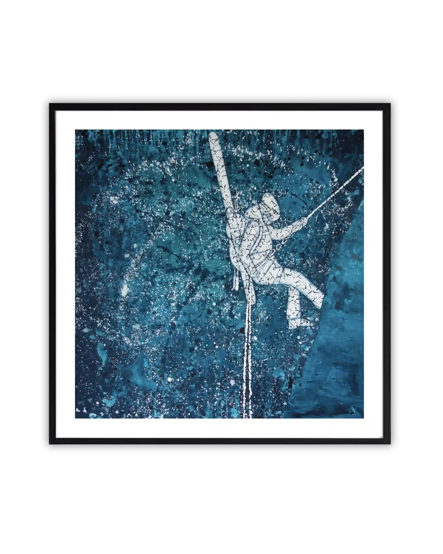 Ski Rappel Fine Art Print