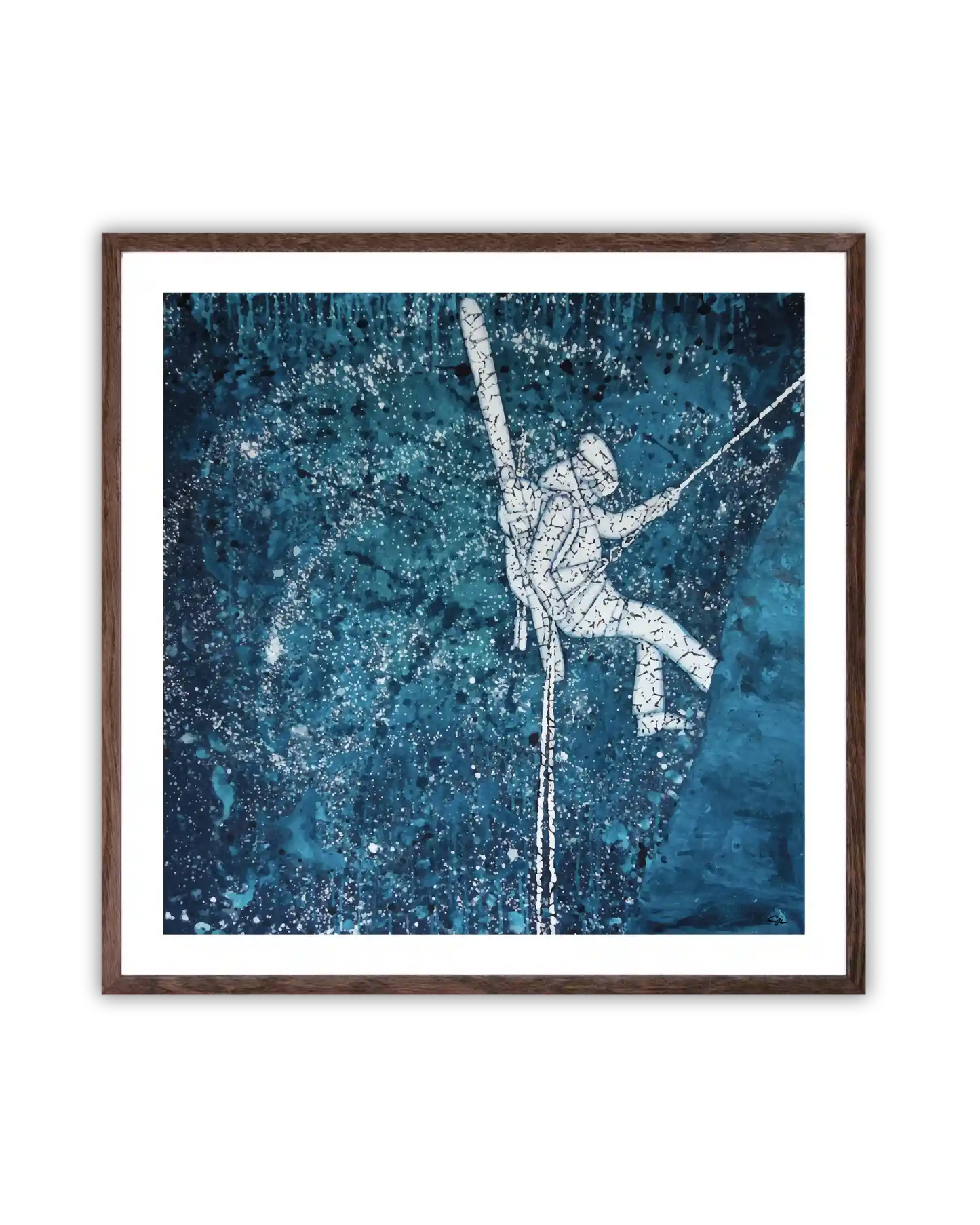 Ski Rappel Fine Art Print
