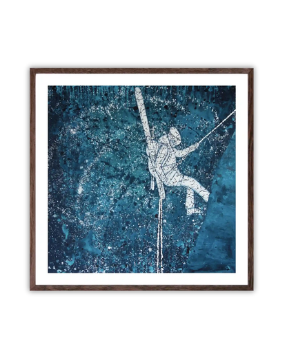 Ski Rappel Fine Art Print
