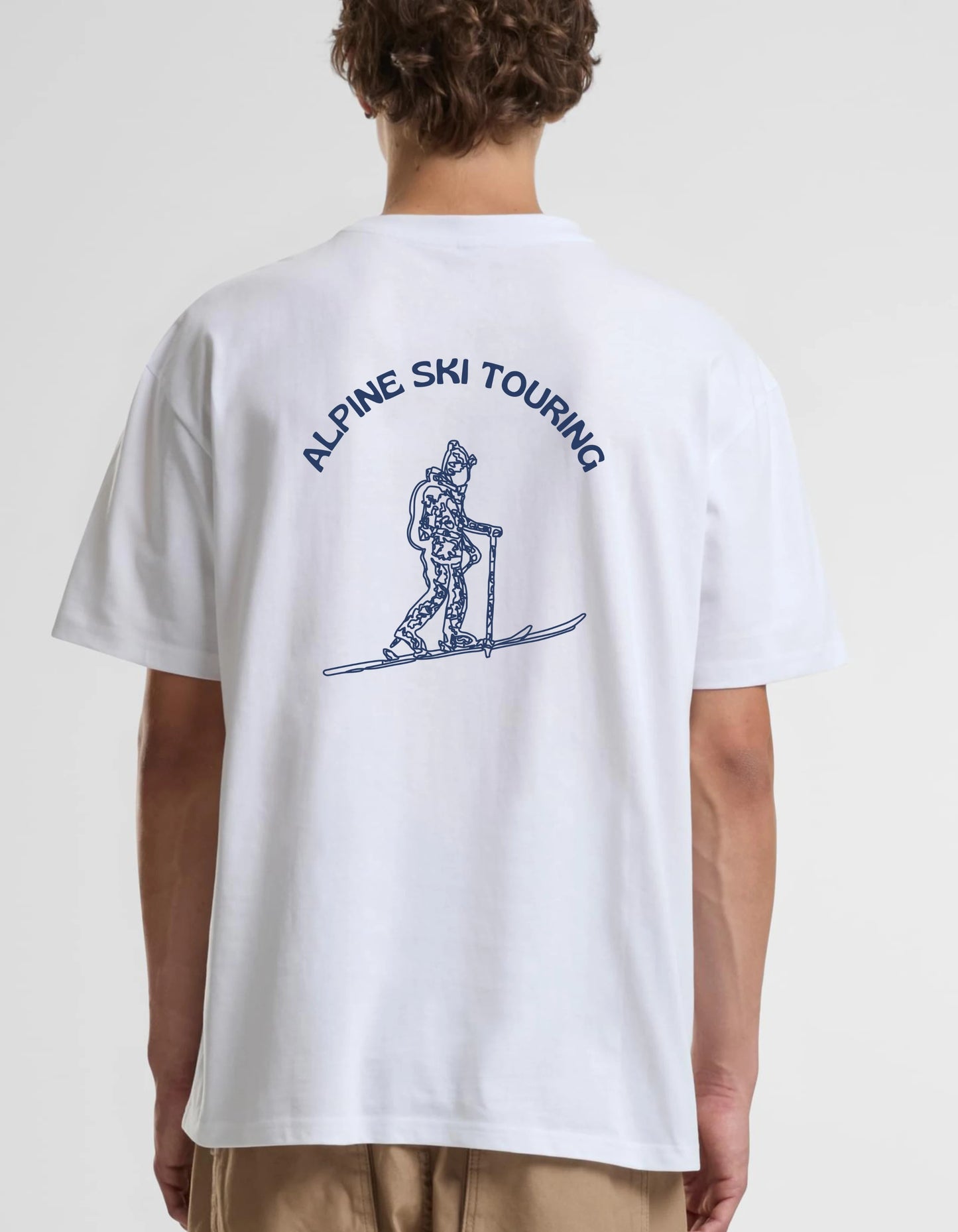 T-shirt with skiing motif