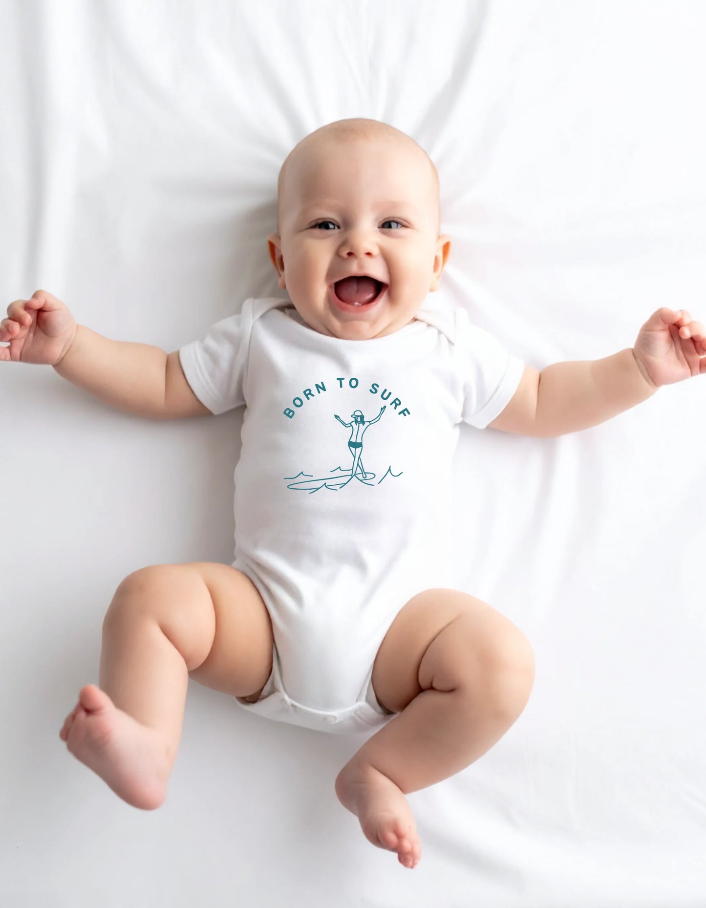 Born To Surf Baby Bodysuit