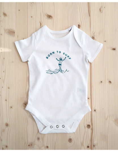 Born To Surf Baby Bodysuit