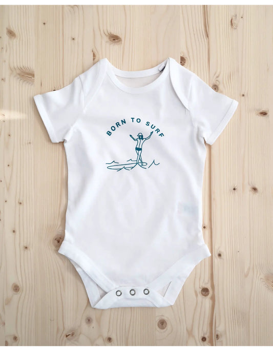 Born To Surf Baby Bodysuit