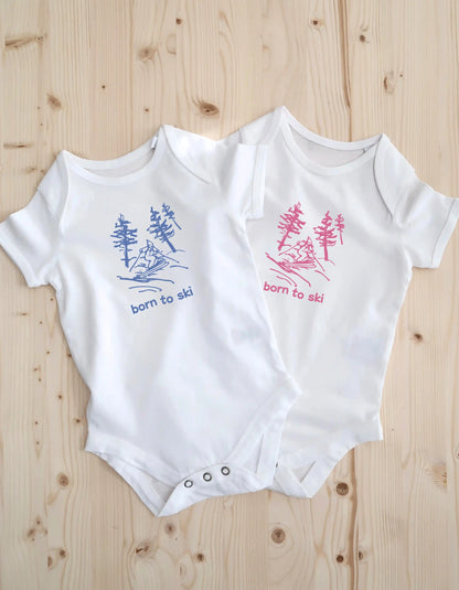 NEW! Born To Ski Baby Bodysuit
