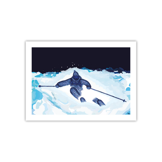 Powder Skiing – Exklusiv Fine Art Print för Skidåkare 