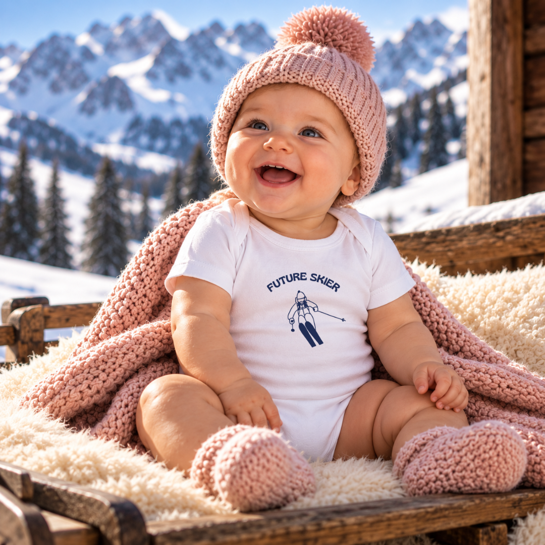 Future Skier Baby Bodysuit