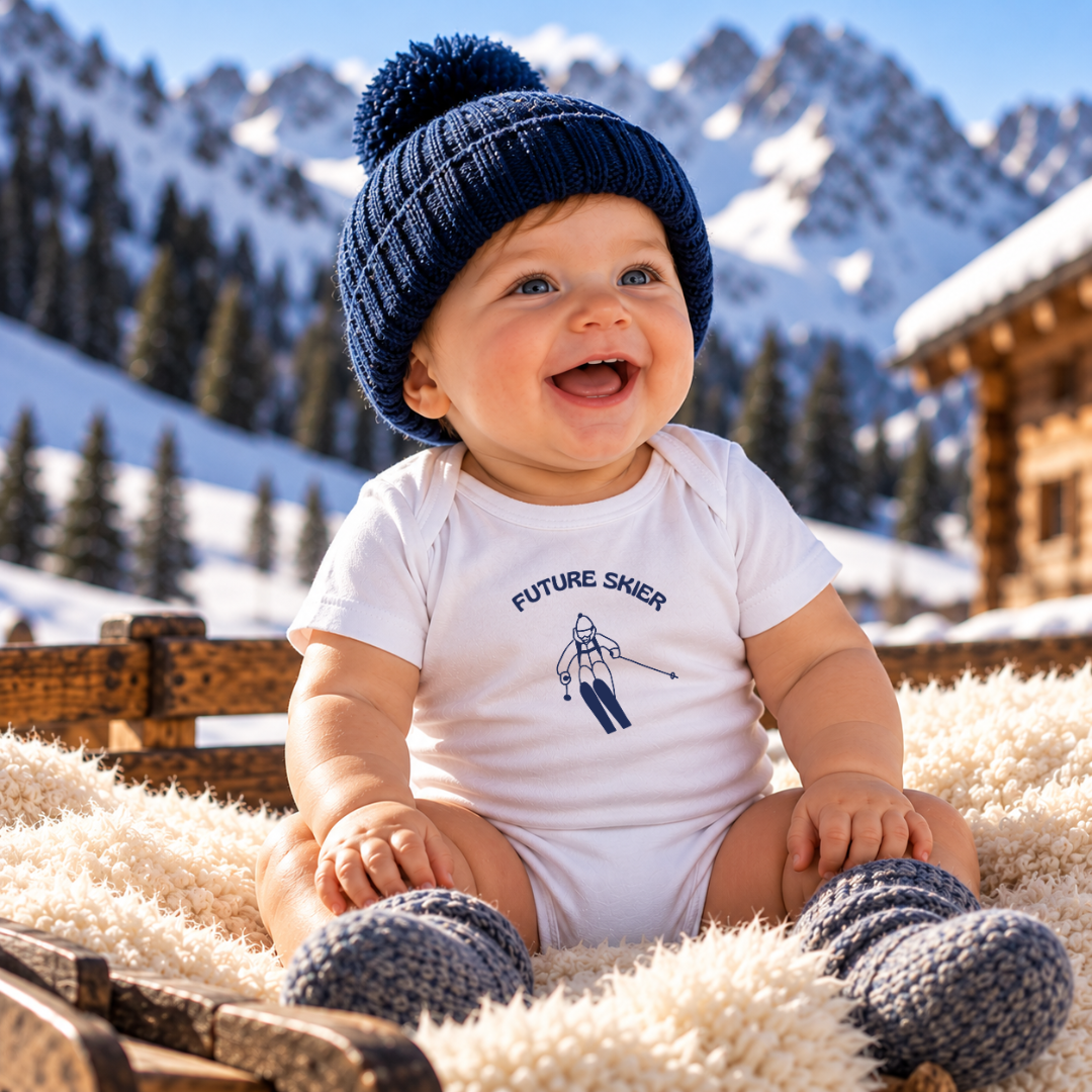 Future Skier Baby Bodysuit