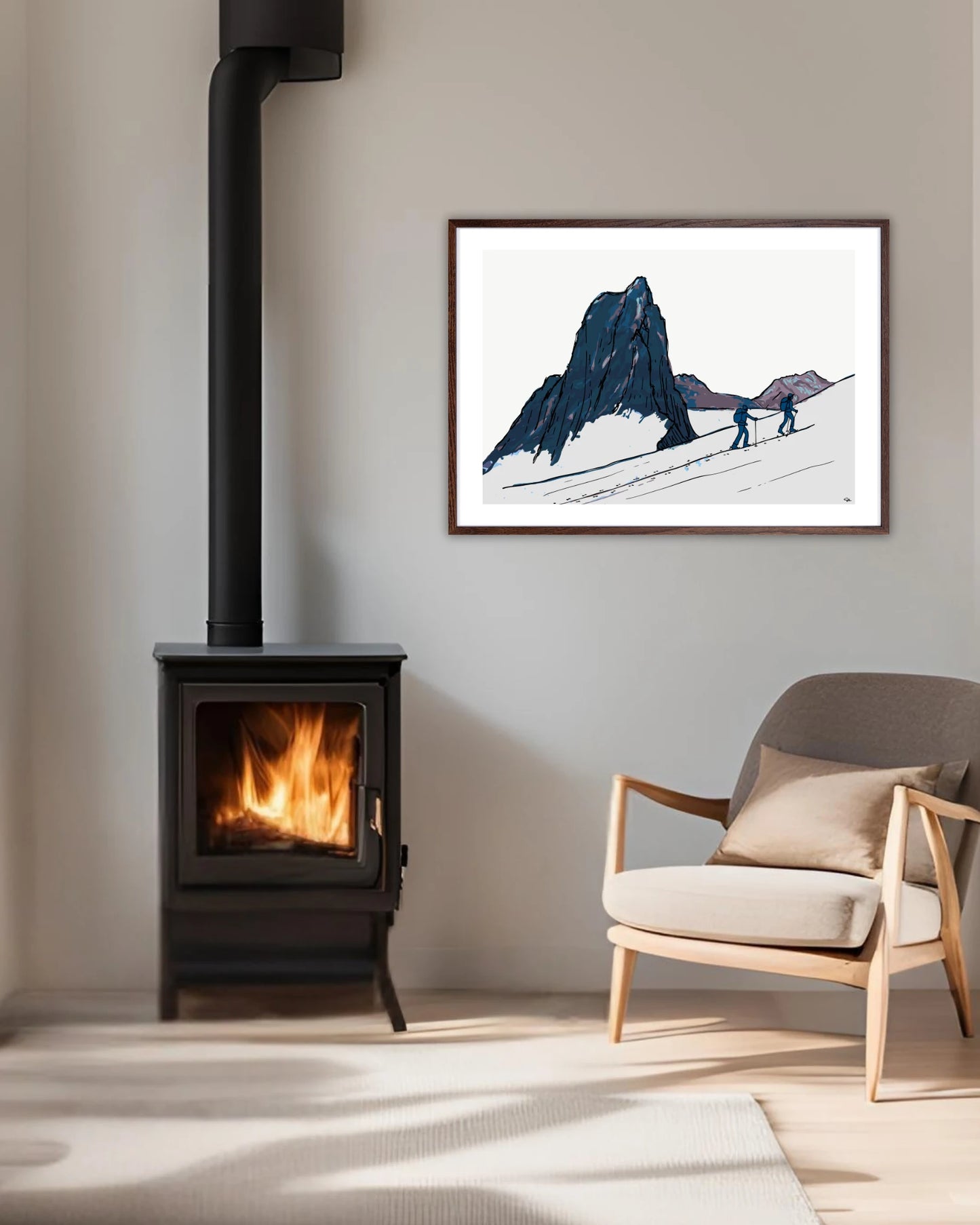 Senja Arctic Ski Touring Fine Art Print