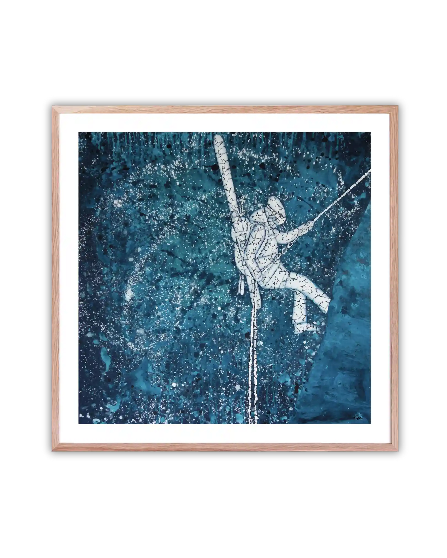 Ski Rappel Fine Art Print