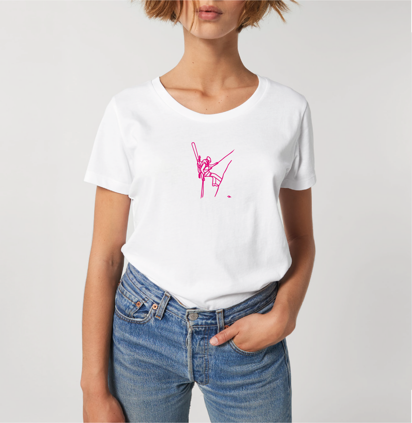 Organic Ski Rappelling Women's T-shirt