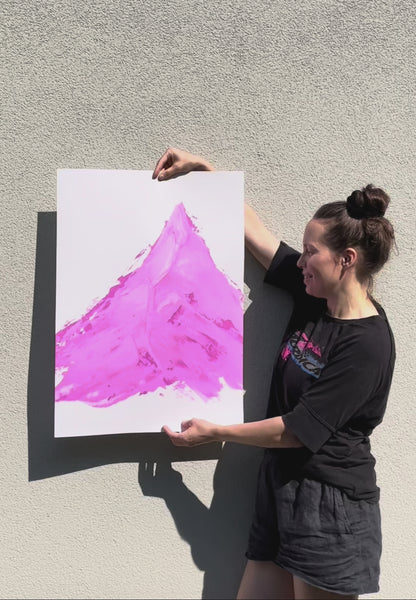 Pink Mountain– Exklusiv Fine Art Print med Bergsmotiv 